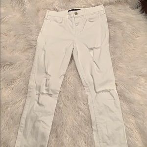 High-Rise Super Skinny Classic Stretch White Jeans